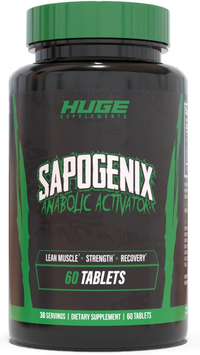 Sapogenix® Anabolic Activator for Muscle Growth, Strength & Recovery – Exclusive High-Potency Muscle Builder w/ Cyclosome™ Delivery For Optimal Absorption – For Bulking or Cutting Cycles (60 Tablets)