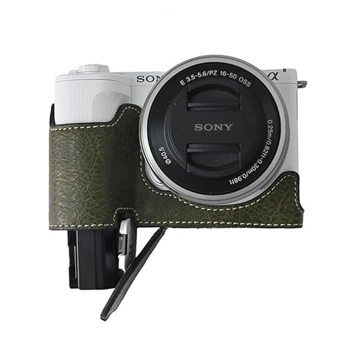 SIUTATDSH �J�����P�[�X PU���U�[ �K�p Sony �\�j�[ ZV-E10 II zv-e10 mark 2 �P�[�X ���C�i�[�P�[�X �J�����z���_�[�A�ϐk�E�ϏՌ��E�֌g�E�O�r�ݒu�ł��A�d�r�����ł� (�O���[��)