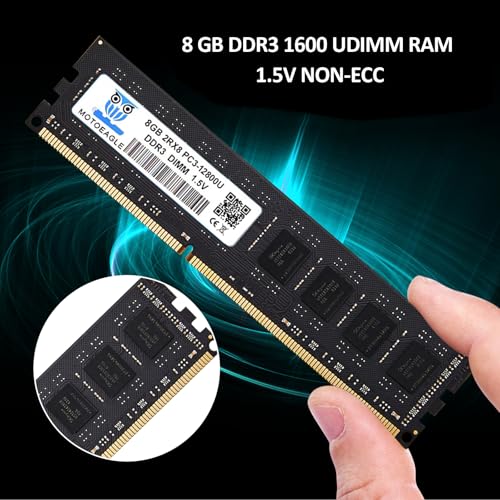 Image of 8GB DDR3 1600MHz PC3-12800U-11 Non ECC Unbuffered 1.5V 2Rx8 Dual Rank 240 Pin UDIMM Desktop Memory RAM Module Upgrade