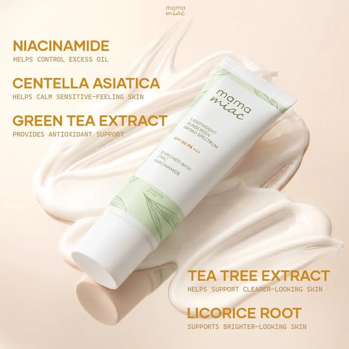 Image of MAMAMIAC Green Tea Sunscreen - 50ml & Green Tea Facewash -100ml Combo | For All Skin Types, SPF 50+ Broad Spectrum UVA /UVB