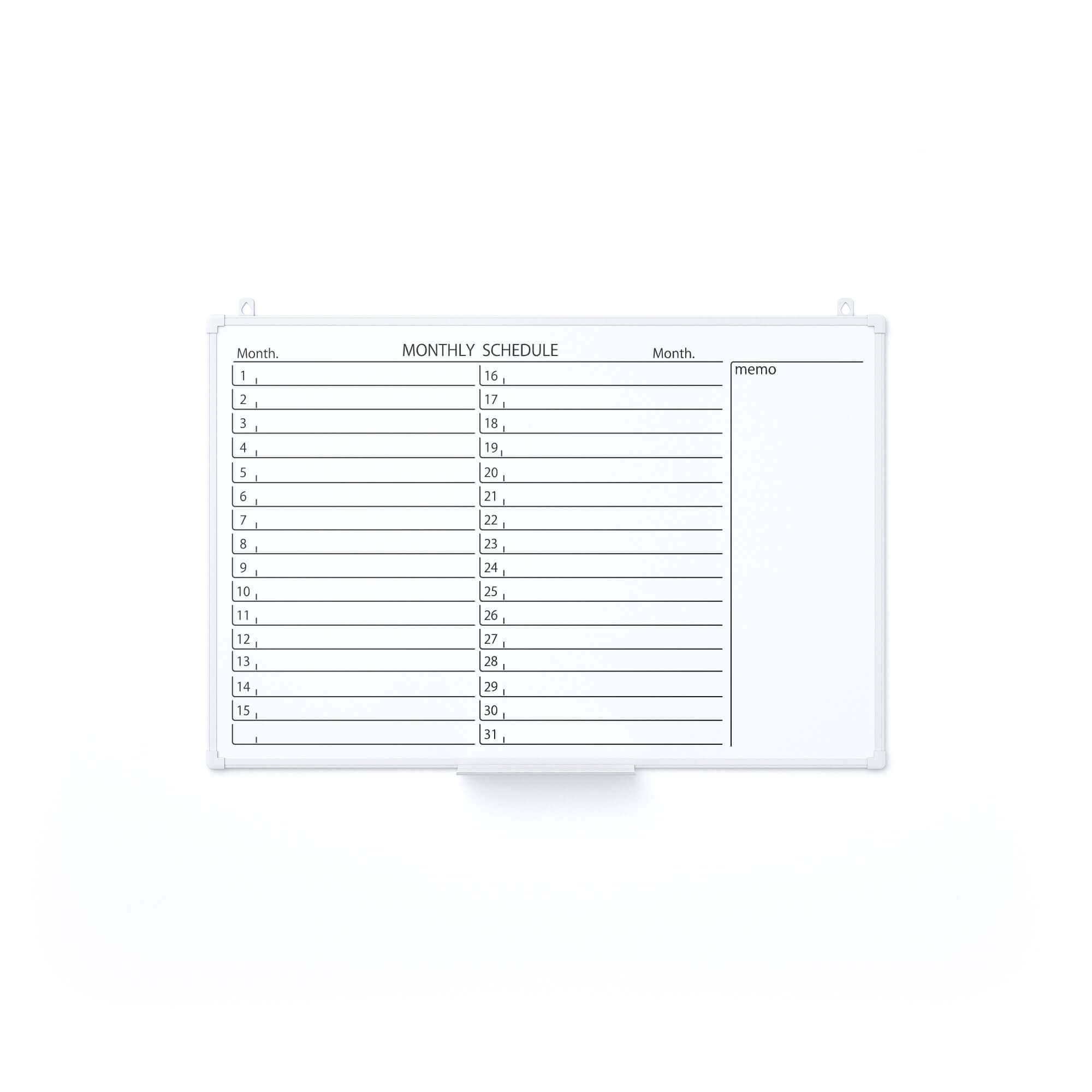 Plus Whiteboard, Monthly Planning 906 x 606 mm