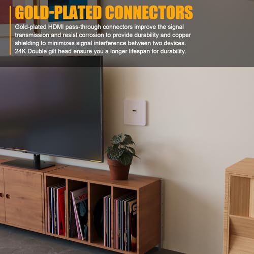 BERLAT HDMI Keystone conector hembra 4K 6 unidades negro miniatura 6
