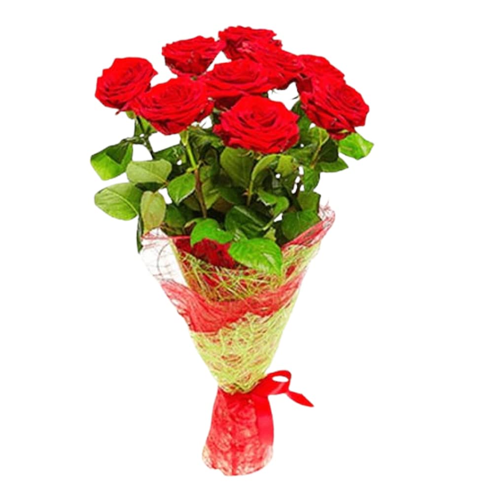 EG2i 12 Red Rose Fresh Flower Natural Jute Wrapping Bouquet - Gift for Birthday, Mother's Day Gift, Anniversary, Wedding, Husband, Wife, Girlfriend, Boyfriend, Valentine Day (Same Day Delivery)-image-48