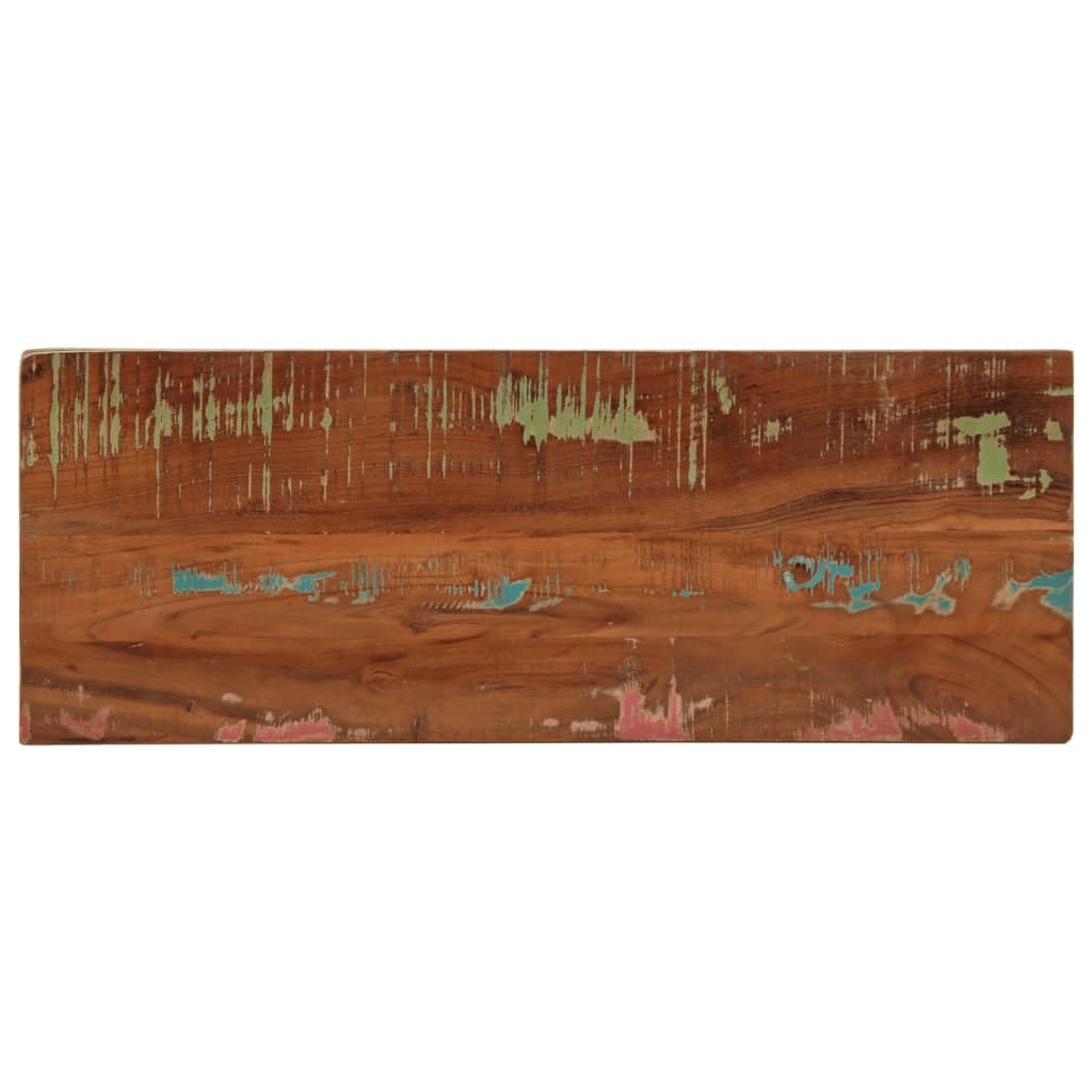 vidaXL Tischplatte, Holzplatte Rechteckig, Massivholzplatte für Tisch Esstisch Couchtisch, Ersatztischplatte, 90x30x3,8cm Altholz Massiv