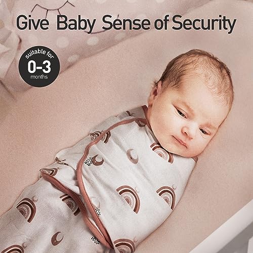 Pacote com 3 sacos de dormir orgânicos para recém-nascidos – Cueiros para bebês de 0 a 3 meses, saco