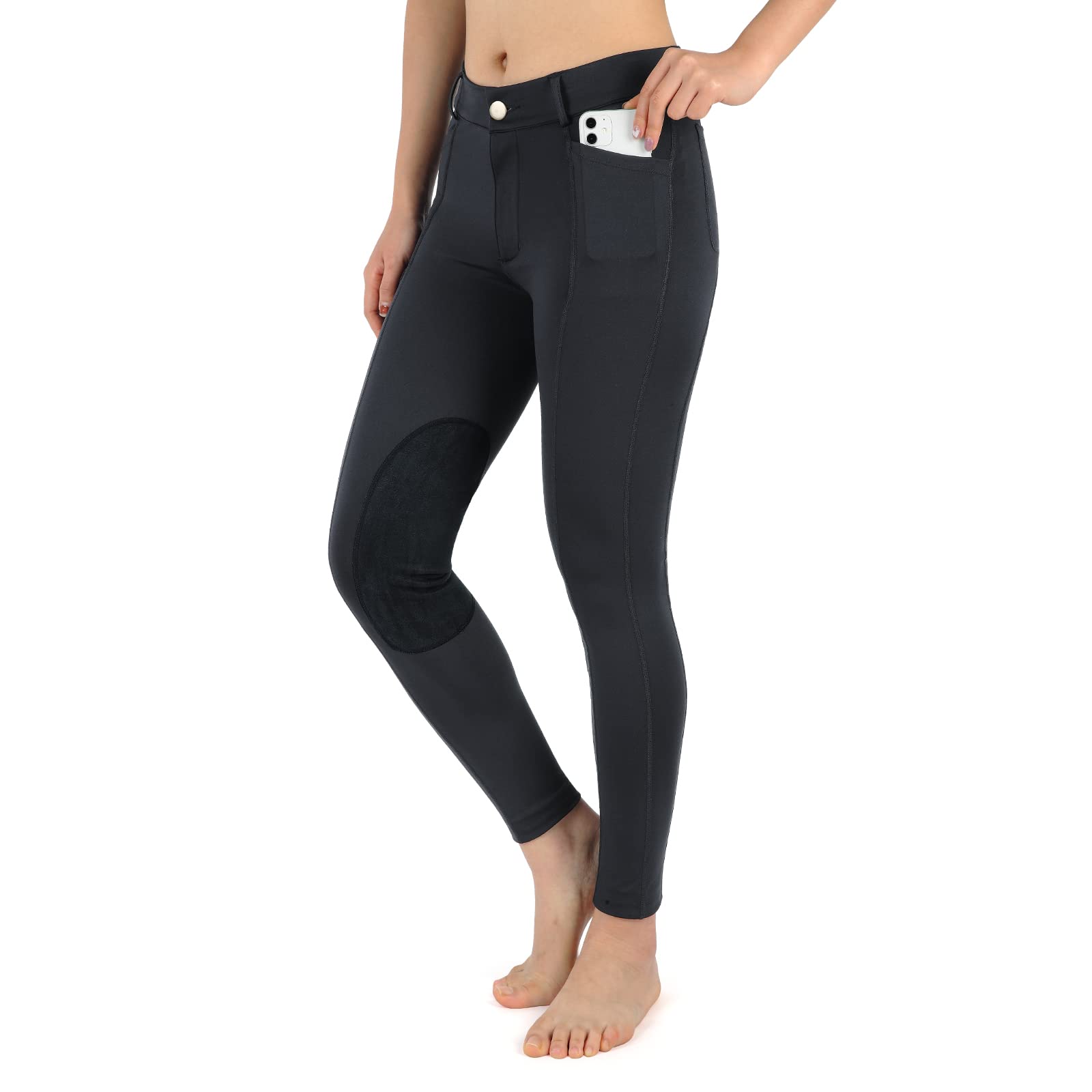 beroy Women's Horse Riding Pants Equestrian Breeches Black XL