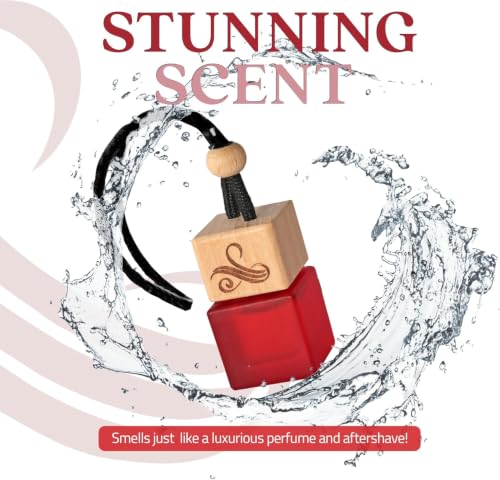 Image of Car Air Freshener for Women - Inspired by Black Op!.um - Long Lasting Luxury Inspired Diffuser - Hanging Wooden Car Scent Perfume with Vent Clip - Odor Eliminator - Diffuser Scents 8ml by Perfa