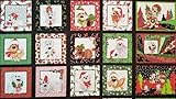 FlashPhoenix Quality Sewing Fabric – Christmas Doggie Holiday Quilting and Crafting Panel Dog 100% Cotton Size: 44x24 Fabric Panel