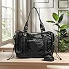 Handtasche Damen City Bag Vintage Tasche Y2K Handtasche mit Mehreren Taschen PU Leder Uni Tasche Umhängetasche Groß Shopper Tasches Hobo Bag Handtaschen for Schule Reisen #1