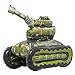 Self Standing 4D Aluminum foil Balloon Toy Armed Forces Digger Engineering Vehicle Children Birthday Balloon Decoration Party Decoration (3D Tank)