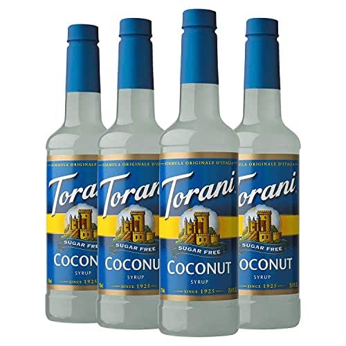 Torani Sugar Free Syrup, Coconut, 25.4 Ounce (Pack of 4)
