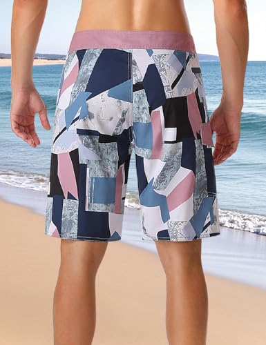 Men Swimming Shorts Swimsuit with Mesh Lining and Pocket Printed Beachwear2