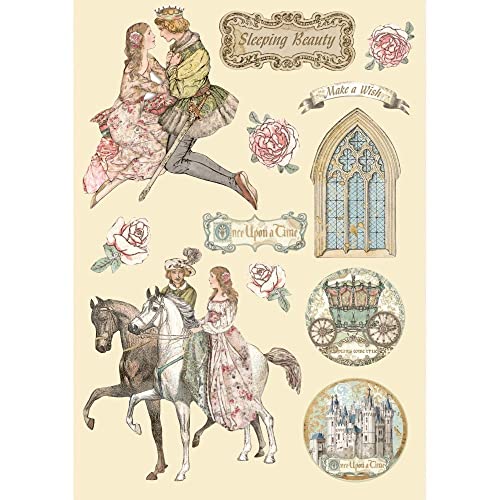 Stamperia International Coloured Frame Cornice Colorata-Sleeping Beauty, Vario, A5