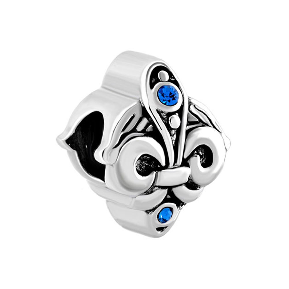 Fleur De Lis Charm France Flower Beads For Bracelets