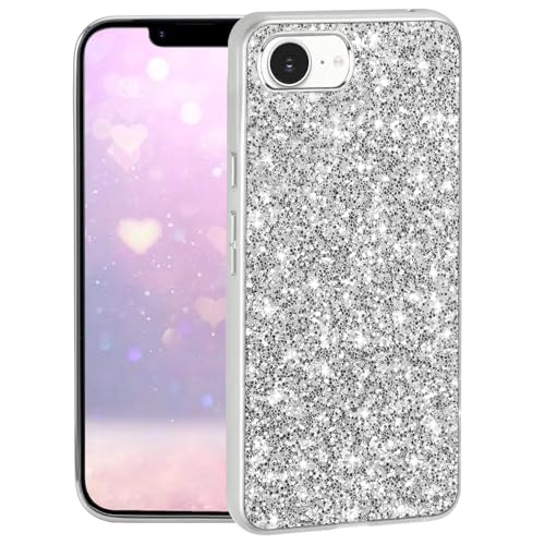 Coque iPhone 16E silicone anti-traces de doigts et coque iPhone SE 4e génération scintillante