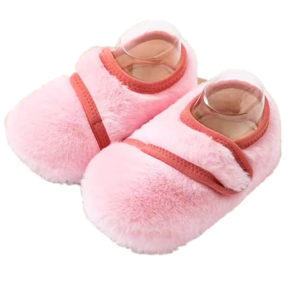 Toddler Slippers Girls Boys House Shoes Winter Booties Plush Cozy Kids Slipper Warm Lightweight Infant Walking Shoes (pink, Toddler, 21 Months, Age Range, US Footwear Size System, 24 Months, Medium)