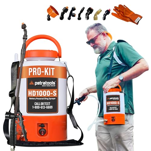 PetraTools Battery Powered Sprayer 1 Gallon - HD1000-S - Heavy Duty El
