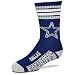 Dallas Cowboys 4 Stripe Youth Size NFL Crew Kids Socks (4-8 YRS)