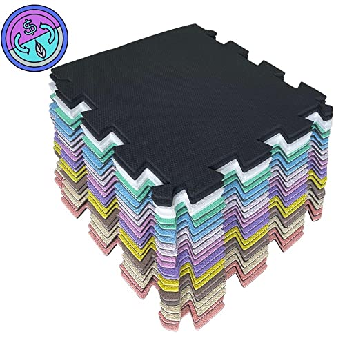 Kit 20 Tatames 50x50x10mm Economico (Colorido)