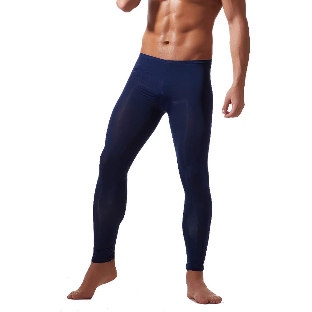 K-Men Men Plus Size Tights Compression Legging Base Layer Blue Running Pants XXL