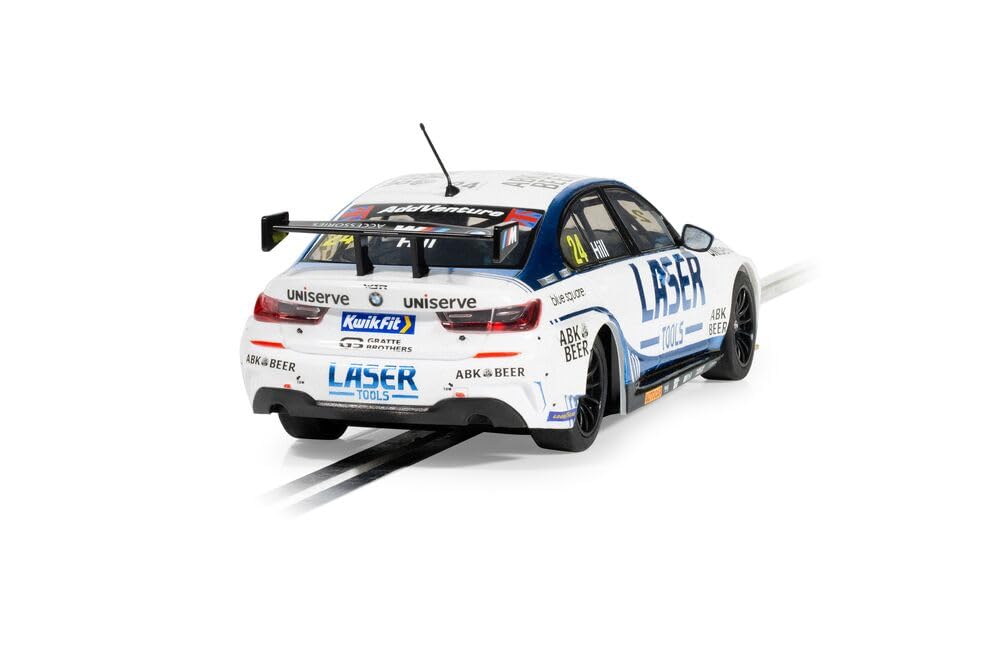 Scalextric - C4526 - Cars BMW 330E NGTC, Outils Laser, Jake Hill 2023, Voiture à sous Jouet à Utiliser avec des Circuits Ou Un Ensemble de Courses