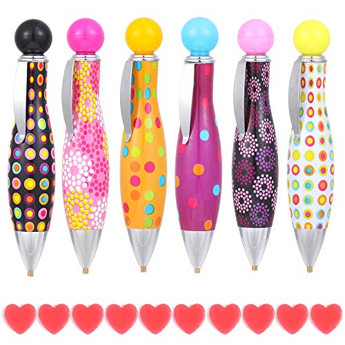 Tooeary Cute Diamond Point Drill Pen Bowling Shape Crafts Sewing Embroidery Painting Cross Stitch Accessories with Glue Clay