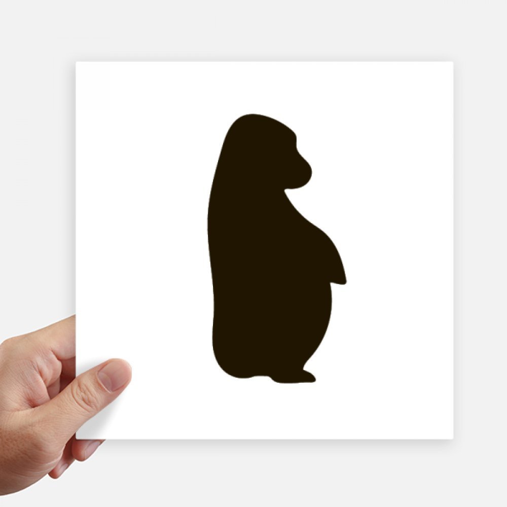 Autocollant orangutan noir de 20 cm stickers carrés multicolores DIYthinker pour déco lot de 4