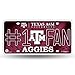 Rico Industries NCAA Texas A&M Aggies #1 Fan Metal License Plate Tag