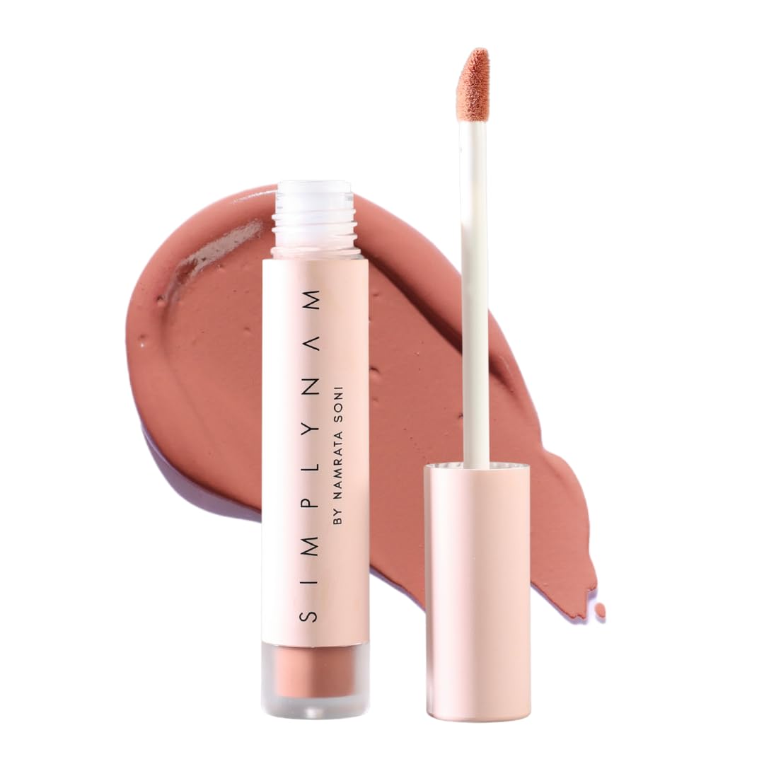 Satin Soft Lip Crème | 1 Swipe Full Coverage | Hydrating, Creamy Matte Finish | 6-8 Hour Stay | Transfer-Proof & Smudge-Proof | Infused with Peptides & Squalane | Vegan | Pernia - Perfect Nude