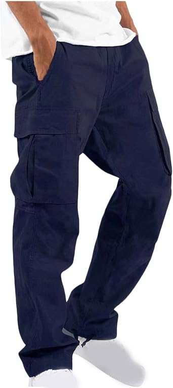 Comfy Cargo Pants for Men Casual Utility Tactical Stretch Lightweight Work Pants Travel Outdoor Joggers Streetwear