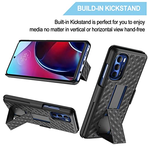 Case Belt Clip Compatible with Motorola Moto G Stylus 5G (2022) Model - Holster Swivel Cover Kickstand Armor Combo