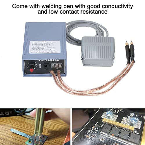 Image of amiciTools 5000W Mini Spot Welder Machine, Portable Spot-Welding DIY Kit for 18650 /21650 Battery Pack Welding, 0.15MM nickle Strip Spot Welder with Foot Switch