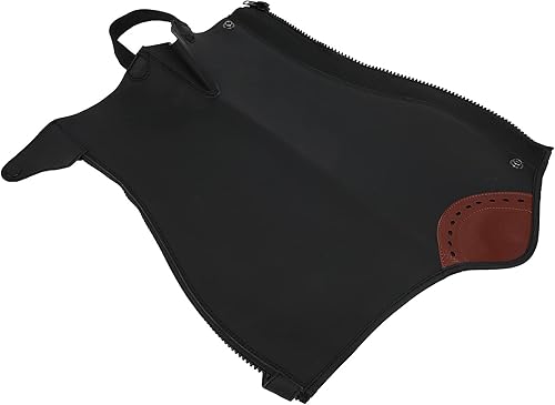 Miniatura 8 de Polaina para montar a caballo, 2 piezas de cuero para montar a caballo, medias ranuras de equitación, protector de pierna para adultos (L)