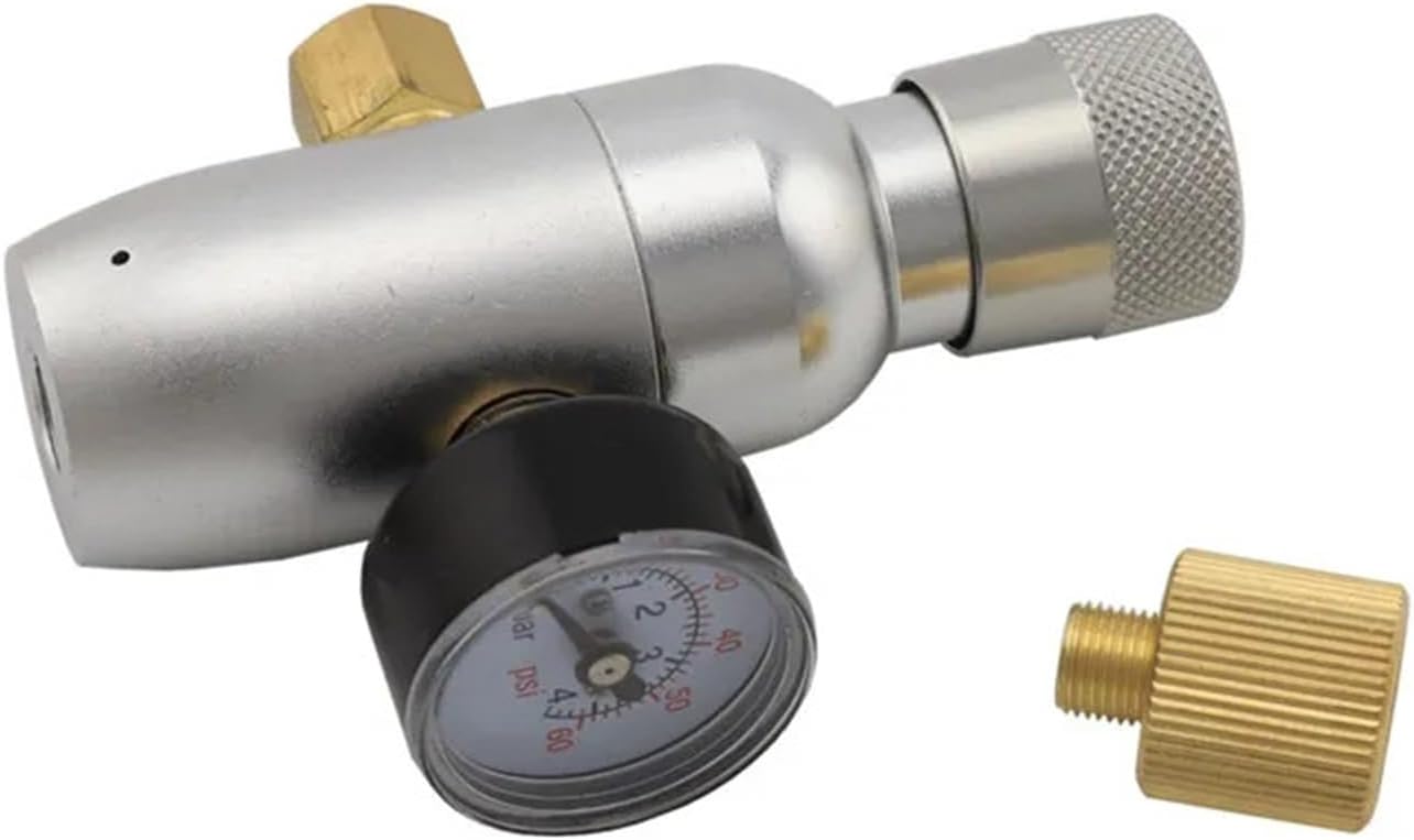 WHYLE Home & Brewing Homebrew Kegging Premium Regulated CO2 Charger Kit Mini Gas Regulator 3/8" Thread 30PSI 60PSI 150PSI Beer Kegerator Brewing Accessories(150psi)