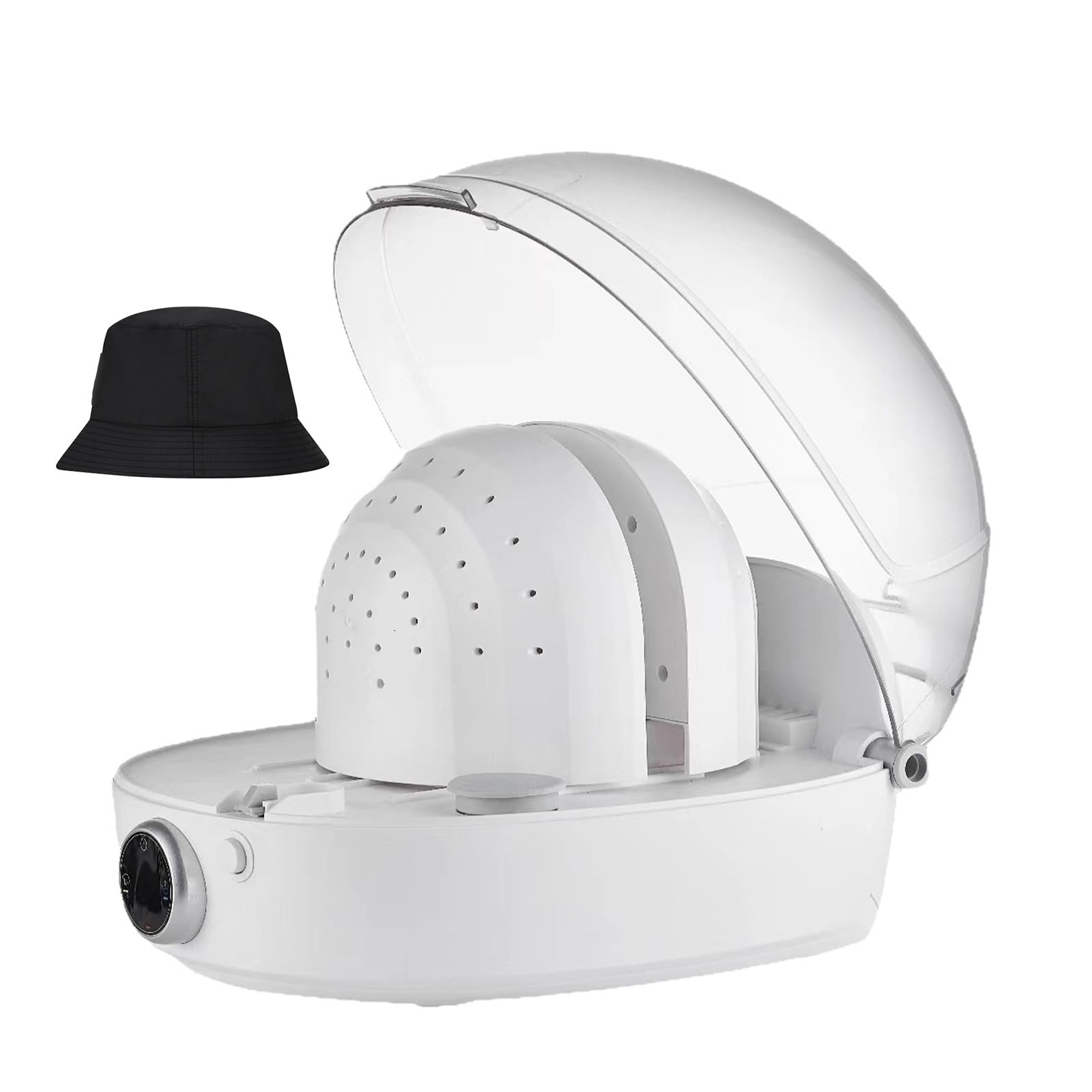 Suszarka i Czyścik do Czapek 1000W, Automatyczna Maszyna do Pielęgnacji Parowej, Zbiornik XL 300ml i Regulowany Stojak do Prostowania Czapek Sportowych i Z Daszkiem