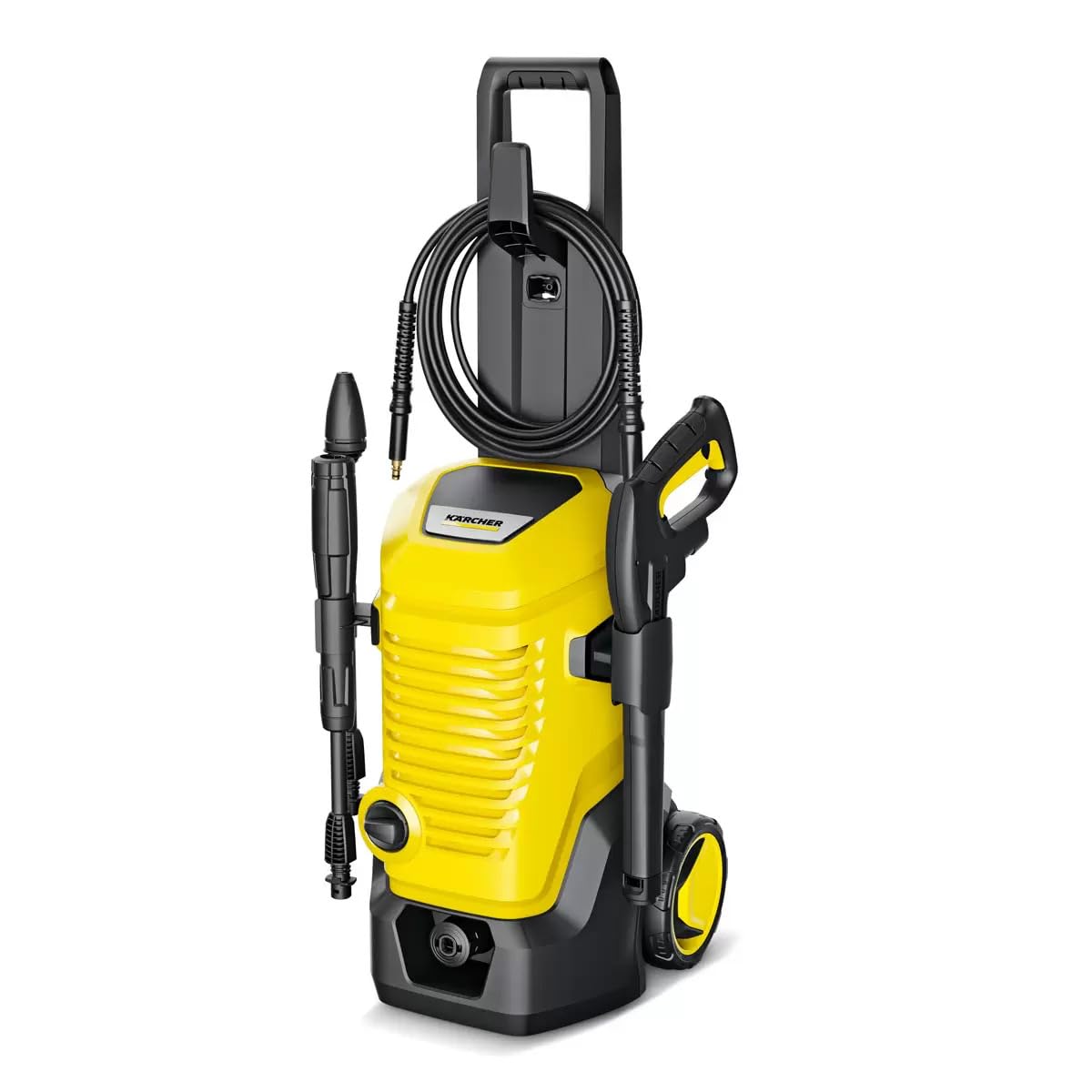 Kärcher K5 WCM - Hidrolimpiadora para coche y hogar máx. 145 bar, caudal: 500 l/h, área: 40 m²/h, pistola de alta presión, pistola de suciedad, lanza pulverizadora, kit para el hogar, kit de coche
