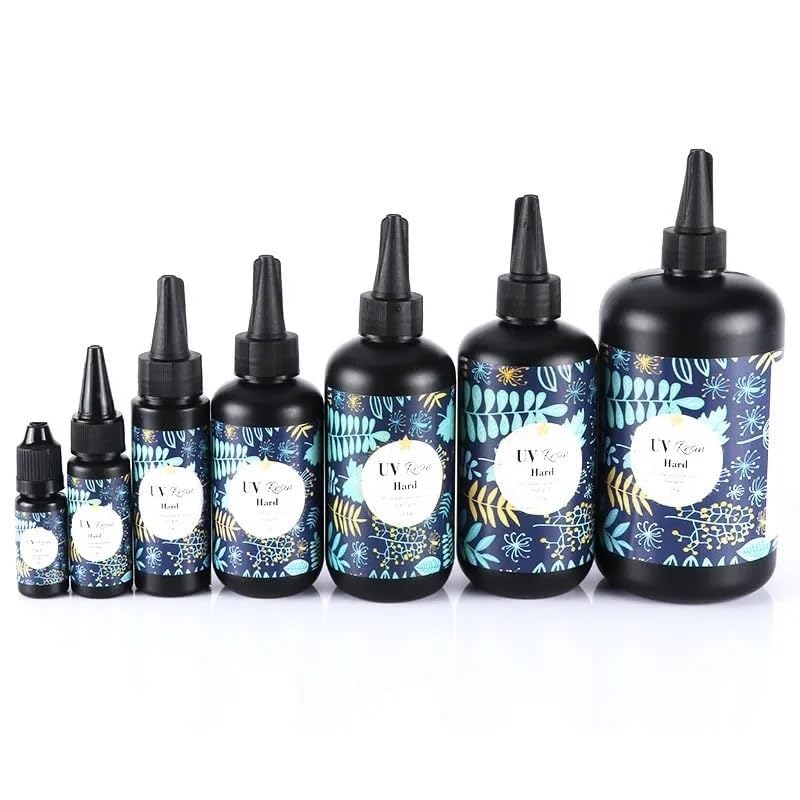 UV Resin Clear Tough, Transparent UV Curing Resin Glue Hard Type, Ultraviolet Curable Sunlight Activated Crystal UV Resin for DIY/Kids Jewelry Craft Making (50GRAM)