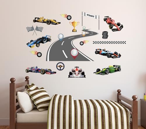 Vinilo decorativo coches de carreras para habitación infantil miniatura 5