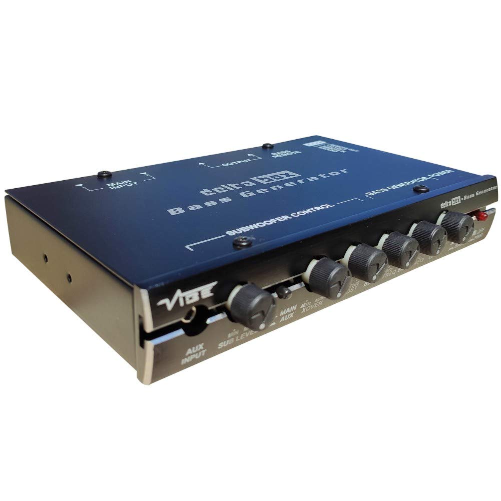 WEB 1 generatore frequenze di bassi compatibile con VIBE DELTABOX BASS GENERATOR crossover eq 3.5mm aux controllo remoto processore di segnale, 1 pezzo