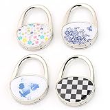2 Generic 2: Oval plegable bolsa bolso de mano bolso de mano mesa gancho colgador soporte para regalo