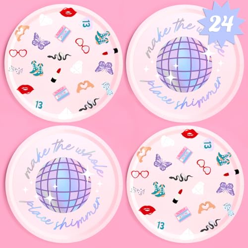 xo Fetti Party Paper Plates | 24pcs. 9 | Concert Party Tableware Bachelorette Decorations Birthday Dishware Bridesmaid Supplies