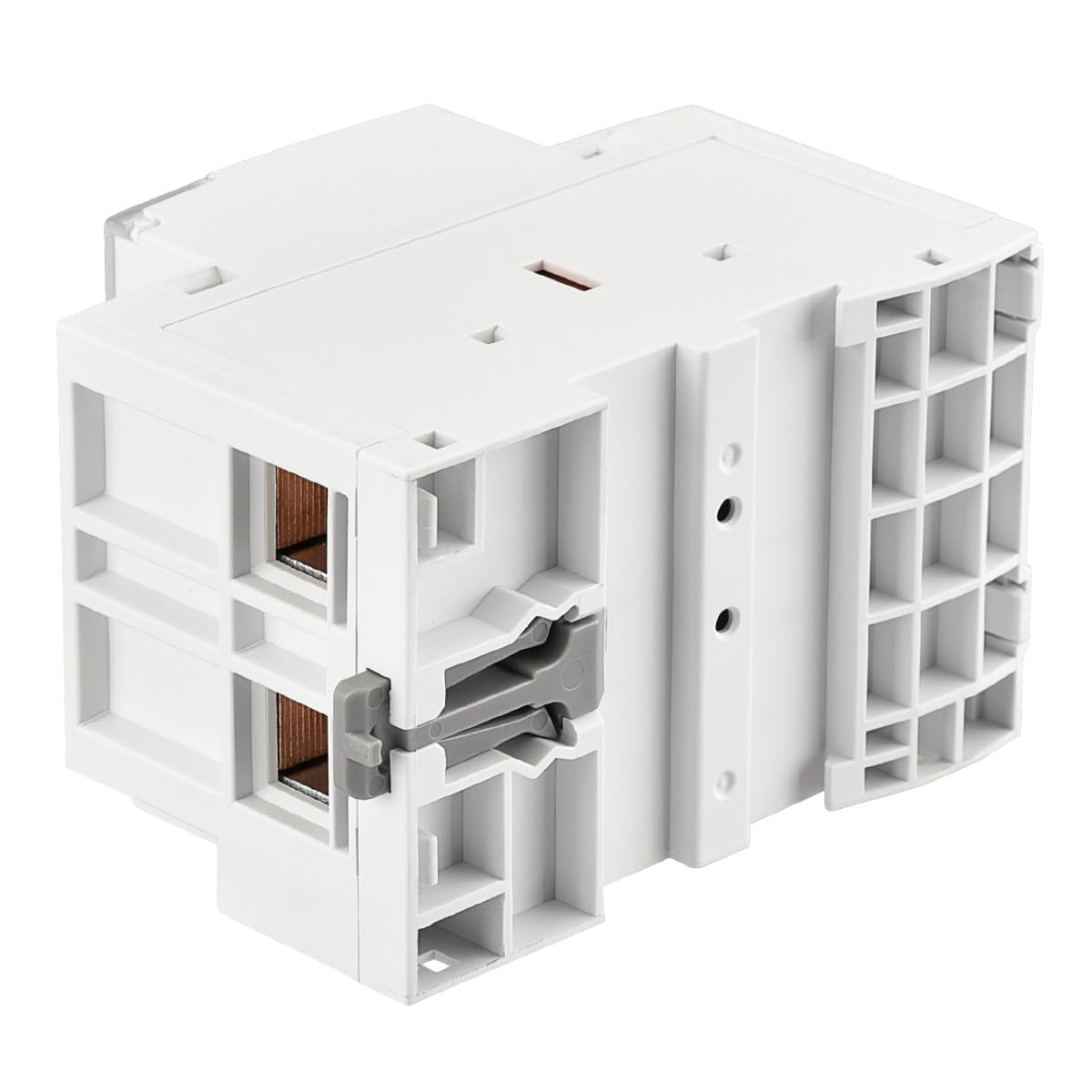 Heschen Contactor de CA para el hogar, HSR1-100, Ie 100A, 2 polos, dos normalmente cerrados, voltaje de bobina de AC 220V, montaje en riel DIN de 35mm