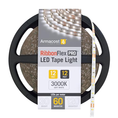 Armacost Lighting RibbonFlex Pro 12V White LED Strip Lights 60 LED/m 3000K 12 ft 142220