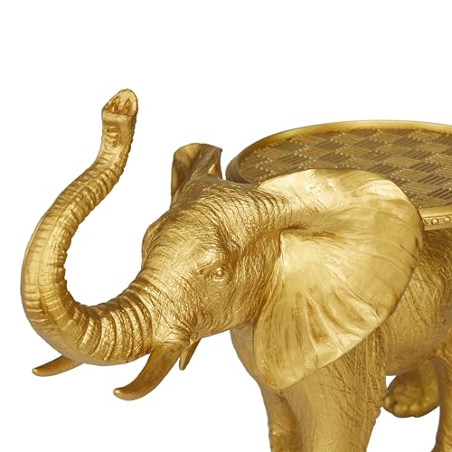 Estatua decorativa elefante oro 22 x 11 x 18 pulg miniatura 2