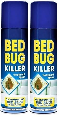 BED BUG KILLER 2 PACK - Bed Bug Killer Spray Mattress Protector Treatment - Fast-Acting Bed Bug Spray - Pest Control Kills Insect Fleas Ticks Bed Bug Lice - Non Staining Low Odour - 200x2
