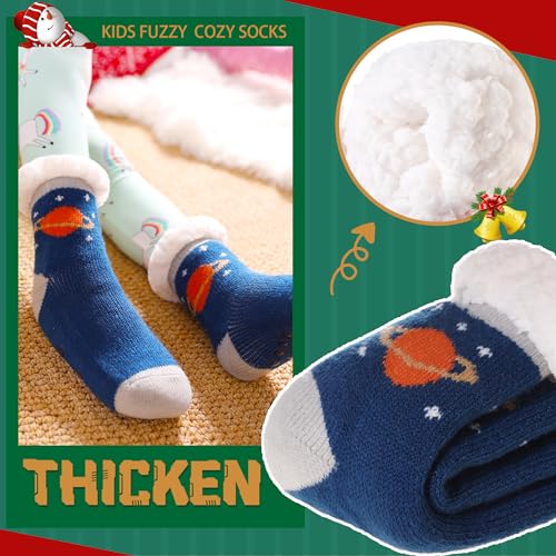 SeeyAN Kids Slipper Socks Fuzzy Socks For Boys Girls Warm Thermal