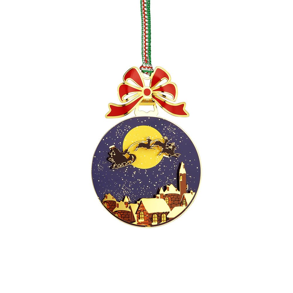 Newbridge Silverware LW914 Gold Plated Santa Sleigh Christmas Tree Decoration