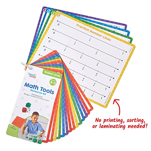 Image of hand2mind Math Tools Small Group Sets 2-3 by Reagan Tunstall & Kristina Grant, Math Manipulatives, Base Ten Blocks, Patten Blocks, Fraction Tiles, Color Tiles, Classroom Supplies