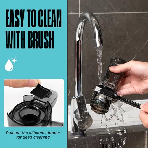 Ventray Ginnie Extractor de zumos y verduras - Slow Juicer con función de masticación inversa, Licuadora para Verduras y Frutas, Fácil de Limpiar, Extracción Lenta 60 rpm, Sin BPA, Negro - imagen 4