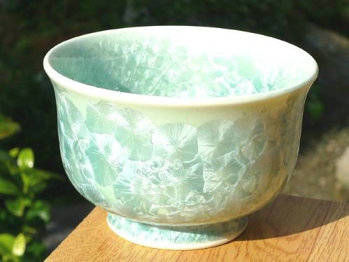 京焼・清水焼 陶あん 花結晶 ご飯茶碗 飯碗　茶碗　白、緑　大　2点 Amazon | 花結晶ご飯茶碗 緑 陶あん | 京焼清水焼 | 飯碗